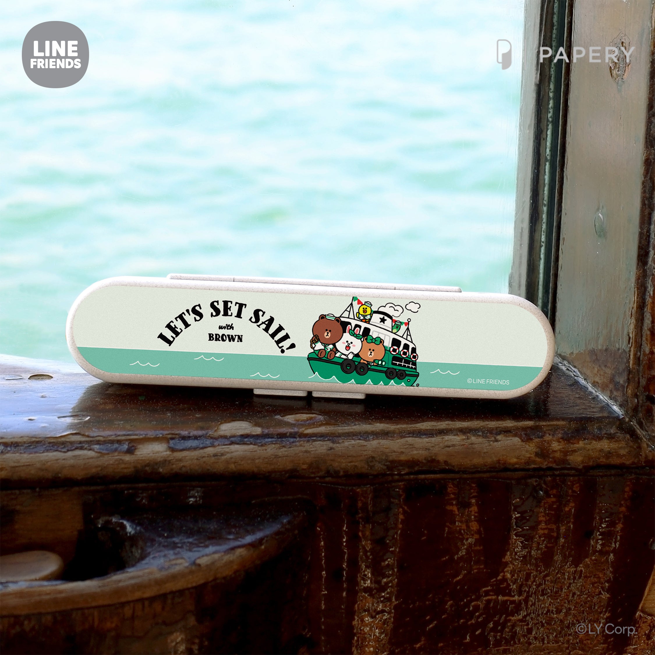 環保餐具套裝 A [LINE FRIENDS HONG KONG SUMMER CHILL LET'S SET SAIL Version A]