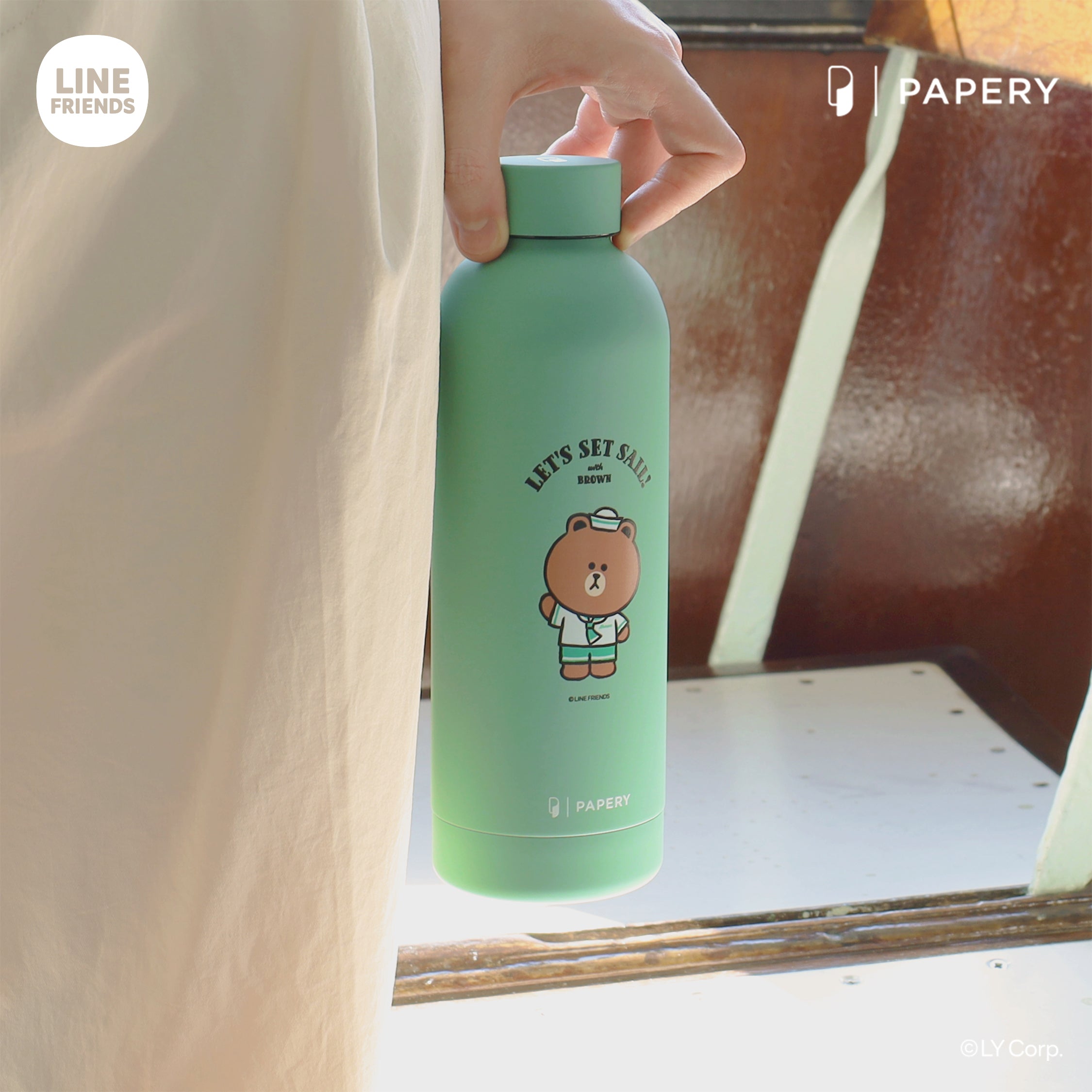 Stainless Steel Bottle [LINE FRIENDS HONG KONG SUMMER CHILL LET'S SET SAIL]