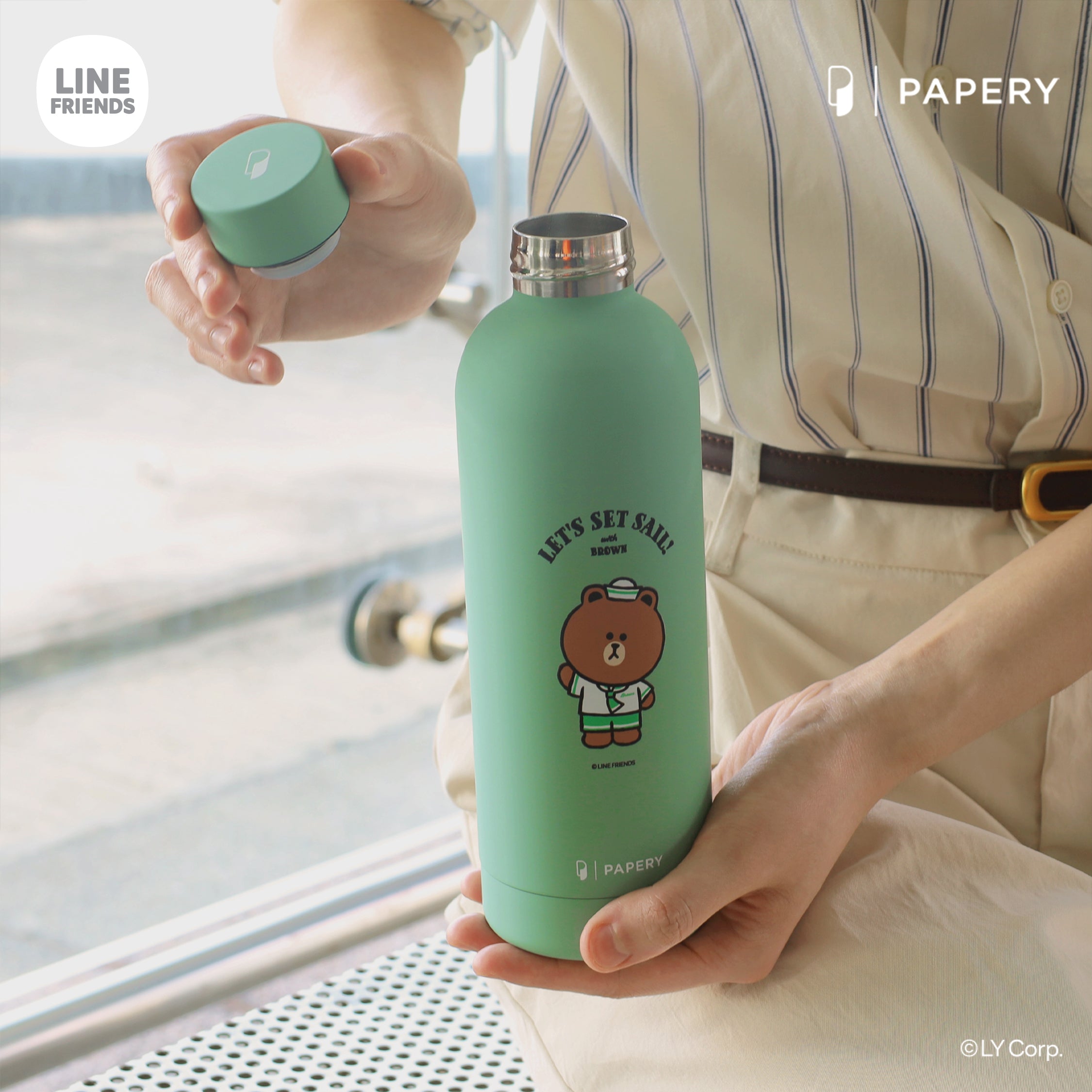 Stainless Steel Bottle [LINE FRIENDS HONG KONG SUMMER CHILL LET'S SET SAIL]